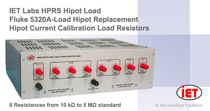 IET HPRS Load Hipot áramhitelesítő terhelőellenállások