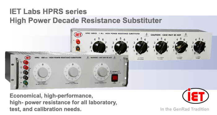 IET HPRS decade resistance substituter