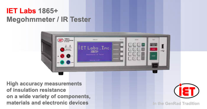 IET 1865Plus megohmmeter, IC tester